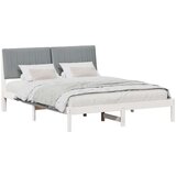  Okvir za krevet s uzglavljem Bijelo 160 x 200 cm tkanina | shoptok.hr