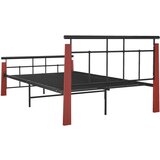 Kovina okvir za krevet od metala i masivne hrastovine 120 x 200 cm | shoptok.hr