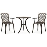  3-dijelni bistro set od lijevanog aluminija brončani | shoptok.hr
