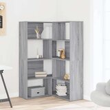  Kotna Knjižna omara - Knjižni regal 4-nadstropna siva sonoma 85x85x140 cm, (21725995) | Shoptok.si