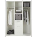 Mömax omara za oblačila lasse 3t, bela, š. 135 cm | Shoptok.si