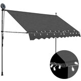 Maison Chic Ročno zložljiva tenda - Senčniki z LED lučkami 300 cm antracitna, (22042280) | Shoptok.si