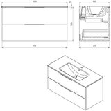Sapho Stenska omarica brez umivalnika v hrastovem dekorju v naravni barvi 100x52 cm Cirasa – | Shoptok.si