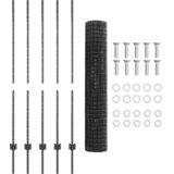 Euro ograda s postom 10 x 1,4 m Čelik premazan PVC-om Siva | shoptok.hr