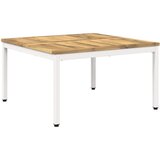 vidaXL Stolić za kavu Bijela 80 x 80 5 x 45 cm Čvrsto drvo akacije - 80 x 80 5 x 45 cm Bijela | shoptok.hr
