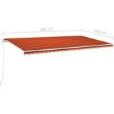  Prostostoječa avtomatska tenda 600x300 cm oranžna/rjava, (20728700) | Shoptok.si