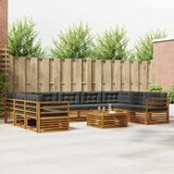  Set vanjskih sofa 10 kom. Prirodna i antracit 79 x 79 x 37 cm | shoptok.hr