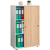 MID.YOU Arhivska Omara Lona Xl, Bela, Barva Hrasta | Shoptok.si