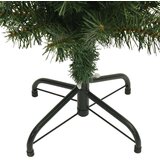 vidaXL Ozka umetna novoletna jelka s stojalom zelena 120 cm PVC | Shoptok.si