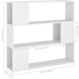 vidaXL Ormarić za knjige / sobna pregrada bijeli 100 x 24 x 94 cm | shoptok.hr