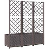  Vrtna žardinjera s rešetkom smeđa 120x40x136 cm PP | shoptok.hr