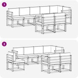  Set vanjskih sofa 8 kom. Prirodna i antracit Poliester | shoptok.hr