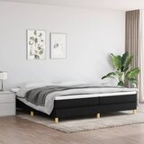  Okvir za krevet s oprugom crni 200x200 cm od tkanine | shoptok.hr