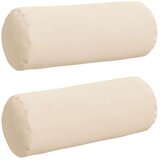 vidaXL Blazine 2 pcs Bež Ø 15 x 40 cm Mikrofiber tkanina | Shoptok.si
