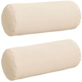 vidaXL valjkasti jastučići 2 pcs bež Ø 15 x 40 cm mikrofiber tkanina | shoptok.hr