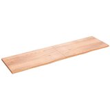 vidaXL Zidna polica svjetlosmeđa 220x60x(2-4) cm obrađena hrastovina Cijene