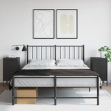 vidaXL Nočna omarica 2 kosa črna 36x39x68 cm hladno valjano jeklo Cene
