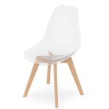 KITO stolica prozirna / prirodne noge x 1 | shoptok.hr