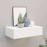 vidaXL Zidna polica s ladicom bijela 40 x 23,5 x 10 cm MDF Cijene