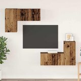 vidaXL Set TV komoda s policom Zidne s pohranom s vratima 4 pcs Staro drvo 60 x 30 x 30 cm | shoptok.hr