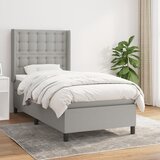 The Living Store Box spring postelja z vzmetnico svetlo siva 80x200 cm blago - Box Spring Postelja, (21515389) Cene
