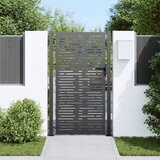  Vrtna vrata Crna 110 x 205 cm Čelik s prahom premazan | Eponuda.ba