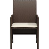 vidaXL 3-dijelni bistro set s jastucima smeđi od poliratana | shoptok.hr