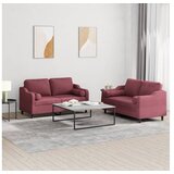 vidaXL 2-dijelni set sofa s jastucima crvena boja vina od tkanine | shoptok.hr
