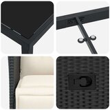  5-delni vrtni jedilni set z blazinami Črni Poli Ratan, (22087875) | Shoptok.si