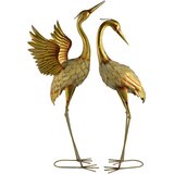 Mondex Figura metal Cedric Čaplja 45,5x38x95cm zlata 1pc, (5000329557) | Shoptok.si