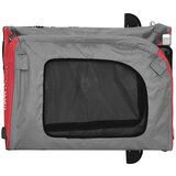 vidaXL Kolesarska prikolica za hišne ljubljenčke rdeča in siva | Shoptok.si