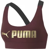 Puma Ženski športni top Mid Impact Fit Bra Rdeča