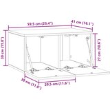  ormar za zid 59,5 x 41 x 30 cm Staro drvo Konstruirano drvo | shoptok.hr