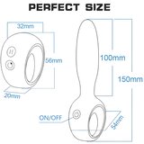 Aixiasia Dylon-Remote - radijsko vodeni analni vibrator z možnostjo polnjenja (črn) | Shoptok.si