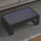 vidaXL Stolić za kavu s beskonačnim LED svjetlima crni 90x53x30 cm | shoptok.hr