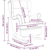  Zibajoči stol z blazino Črna 92 x 71 x 100 cm Vezani les, (5000288929) Slike