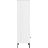  Regal knjige s 2 ladice bijeli 60x35x128,5 cm masivno drvo OSLO | Shoptok.si