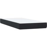 vidaXL Box spring postelja z vzmetnico črna 80x220 cm žamet | Shoptok.si