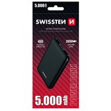 Swissten Dodatna baterija - Power Bank WORKS 5000mAh, 2*USB, crni | shoptok.hr