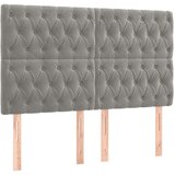  Box spring postelja z vzmetnico svetlo siva 160x200 cm žamet, (21089221) | Shoptok.si
