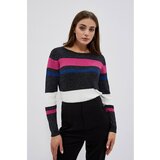 Moodo Striped sweater with a metallic thread Cene