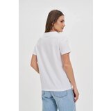 Marisse White Cotton V-Neck T-Shirt | Shoptok.si