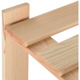  Stalak za pohranu s 3 razine 60 x 28,5 x 90 cm masivna borovina | shoptok.hr