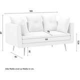 Bessagi Home dvosed luis, bež, žamet | Shoptok.si