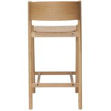 Hübsch Barski stol v hrastovem dekorju v naravni barvi (višina sedeža 75 cm) Oblique – | Shoptok.si