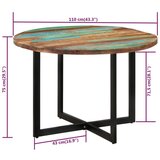  Jedilna miza 110x75 cm predelan trden les, (20711247) | Shoptok.si