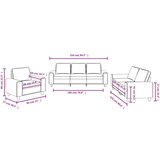  3-dijelni set sofa smeđi od tkanine | shoptok.hr