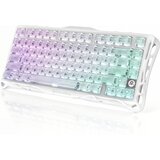 Gravastar mercury K1 lite 75% wireless mechanical gaming keyboard crystal aurora/hot-swap/shine-through keycaps/bsun linear switches Cene
