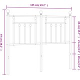  Metalno zamjensko uzglavlje bijelo 120 cm | shoptok.hr