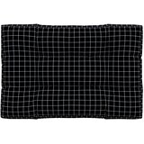  Jastuk za palete crni karirani 120 x 80 x 12 cm od tkanine | shoptok.hr